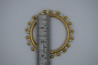3 inch Round Moti Ring For Decoration Golden Color (10 Pc Pack)