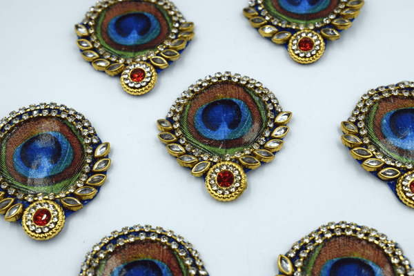 Morpankh buti with kundan stones(Pack of 5 pcs)