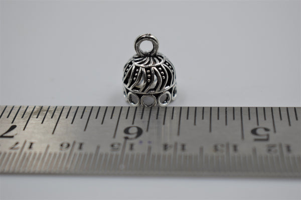 Small Size Alloy Silver Jhumka Base With Carving (100 gm)