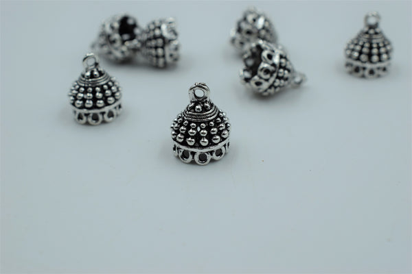 Small Size Alloy Silver Jhumka Base With Fine Detailing (100 gm)