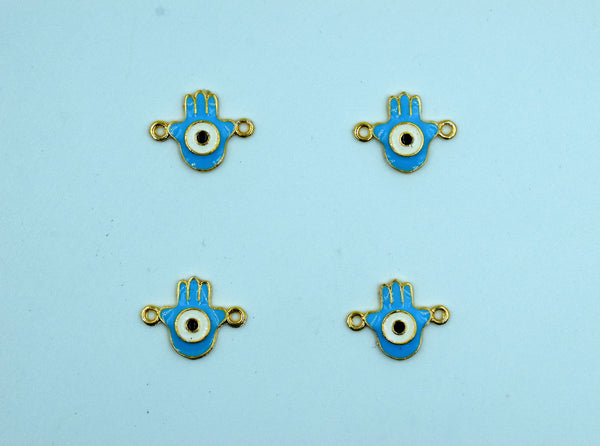 Hamsa Hand Sky Blue Color Rakhi pendant (Pack of 12)