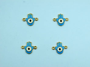 Hamsa Hand Sky Blue Color Rakhi pendant (Pack of 12)