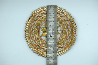 White Shaktiman Gota Patch 5 inch (5 Pc)