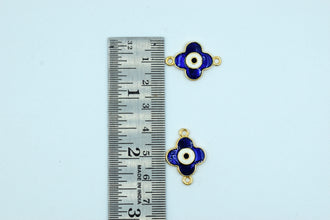 Flower Design Navy Blue Evil Eye Rakhi pendant (Pack of 12)
