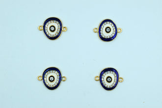 Stone Studded Oval Navy blue Rakhi pendant (Pack of 12)