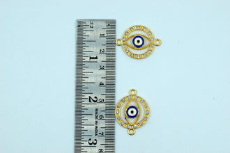 Stone Studded Circle Evil Eye Rakhi pendant (Pack of 12)