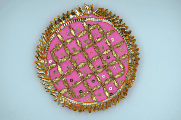 Baby Pink color Jaal Gota Patch 5 inch (5 Pc)