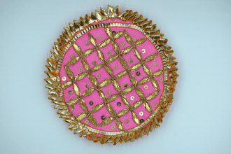 Baby Pink color Jaal Gota Patch 5 inch (5 Pc)