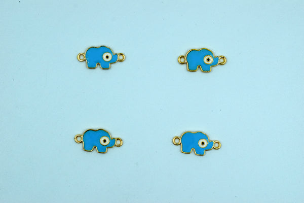 Sky Blue Evil Eye Elephant Rakhi pendant (Pack of 12)