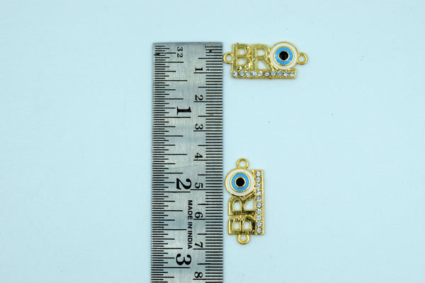 Bro With White Evil Eye Rakhi pendant (Pack of 12)