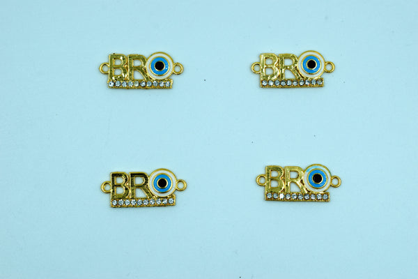 Bro With White Evil Eye Rakhi pendant (Pack of 12)