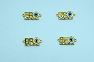Bro With White Evil Eye Rakhi pendant (Pack of 12)