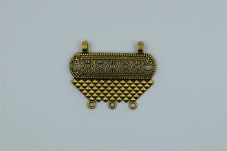 Golden Color Oxidised Metal Pendant