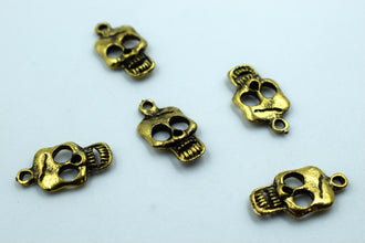 Black Metal Skull Charm (10 Pcs)