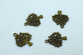 Tree Black Metal Charm (10 Pcs)