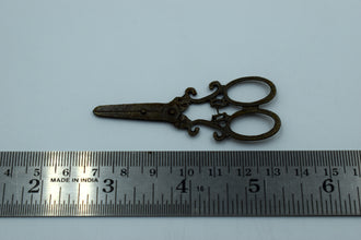 Scissor Black Metal Charms (10 Pcs)