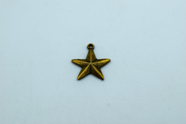 Black Metal Cute Star Charm (10 Pc)