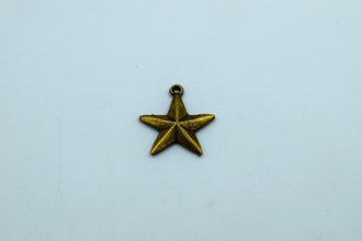 Black Metal Cute Star Charm (10 Pc)