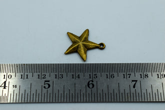 Black Metal Cute Star Charm (10 Pc)