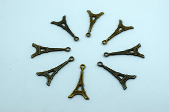 Eiffel Tower Black Metal Charm (10 Pc)