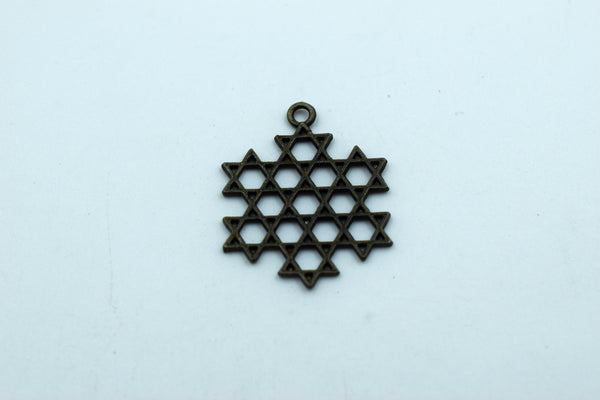 Snowflake Black Metal Charm (10 Pc)