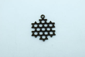 Snowflake Black Metal Charm (10 Pc)