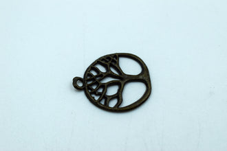Tree Of Life Black Metal Charm (10 Pc)