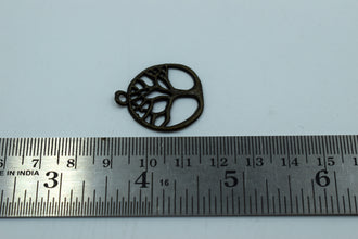 Tree Of Life Black Metal Charm (10 Pc)