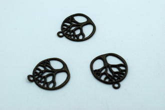 Tree Of Life Black Metal Charm (10 Pc)