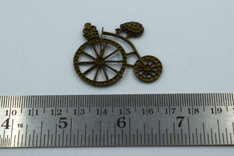 Fancy Black Metal Cycle Charm (10 Pc)