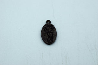 Black Metal Charm With Baby Foot Impression (10 Pc)
