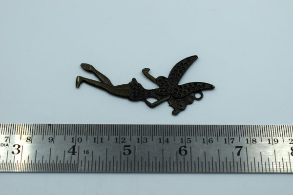 Fairy Black Metal Charm (10 Pc)