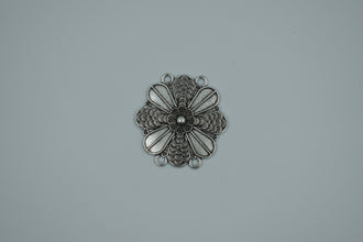 Oxidised Silver Choker Pendant